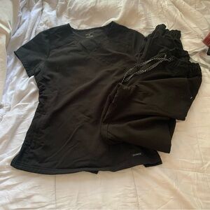 Black Jaanuu jogger scrub set TALL